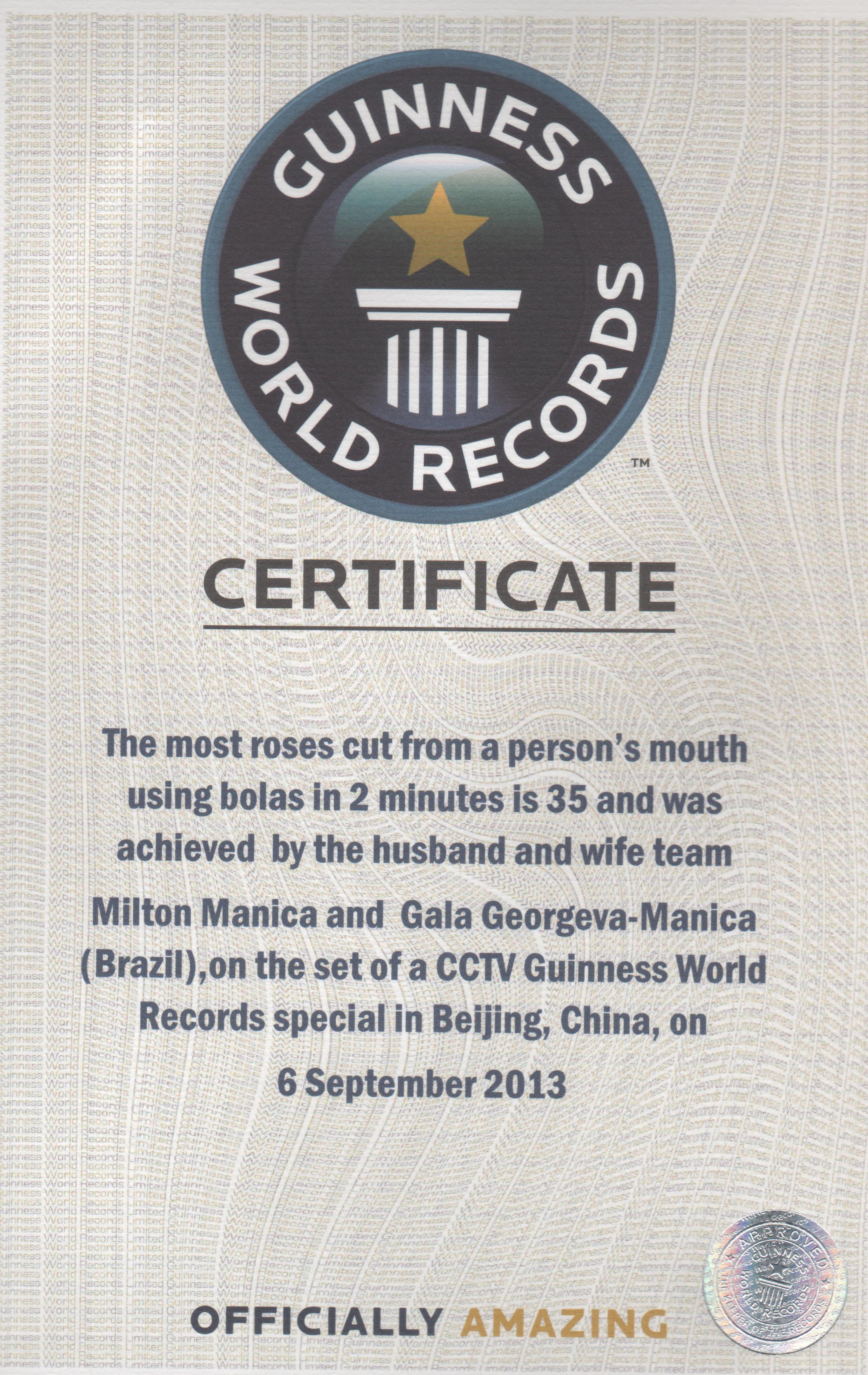 Guinness World Record Holder
